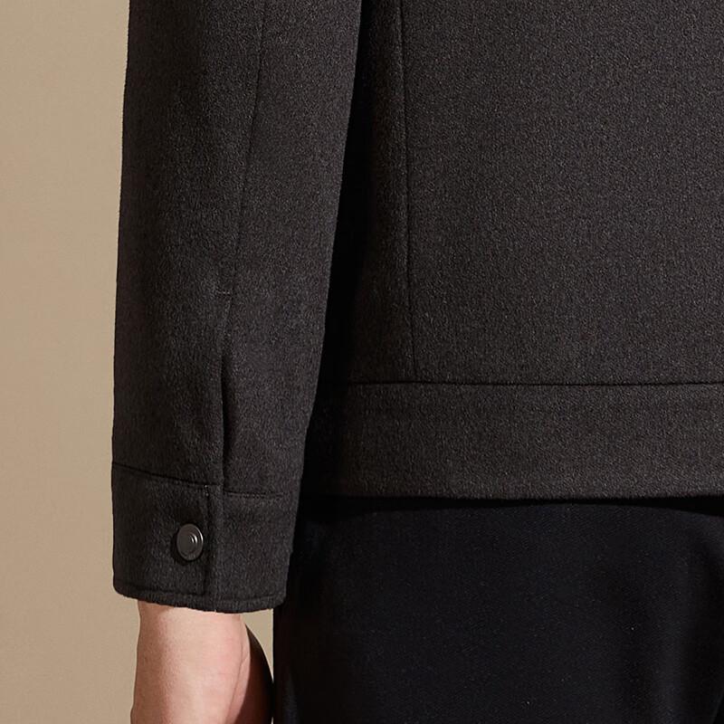 Antonio Men's Detachable Goose Down Lined Cashmere Wool Blend Business Jacket