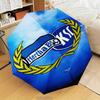 Hertha BSC Berlin Wappen Regenschirm Faltschirm, Automatikschirm 8-Speichen für Reisen, Camping Nutzung Geschenk für Halloween Weihnachten