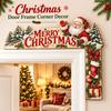 Corner Design Xmas Door Topper Festive Theme Reindeer Wall Decoration  Party Supplies