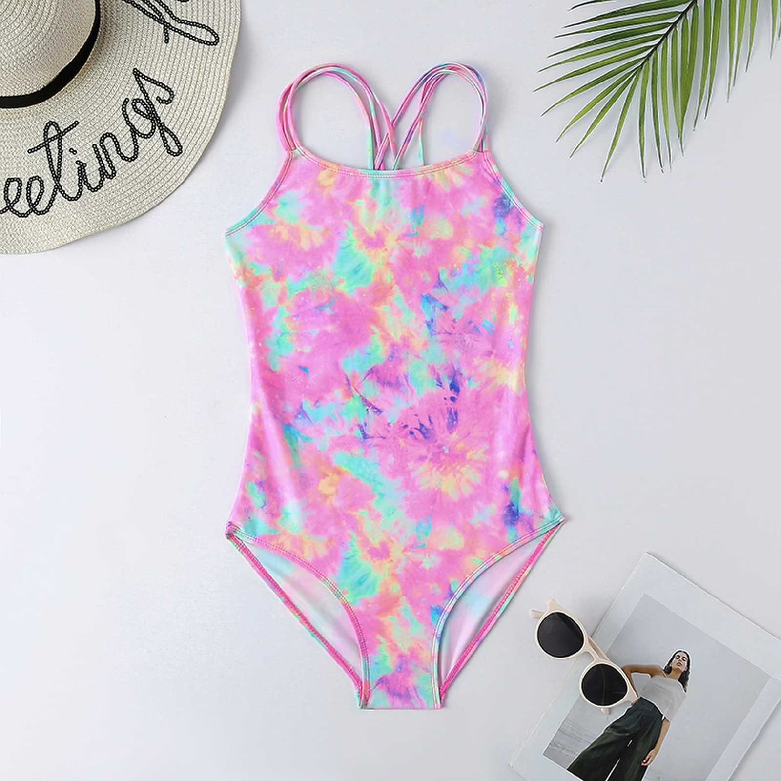 Girls Printed One-Piece Swimsuit Casual Fashion For Kids 150