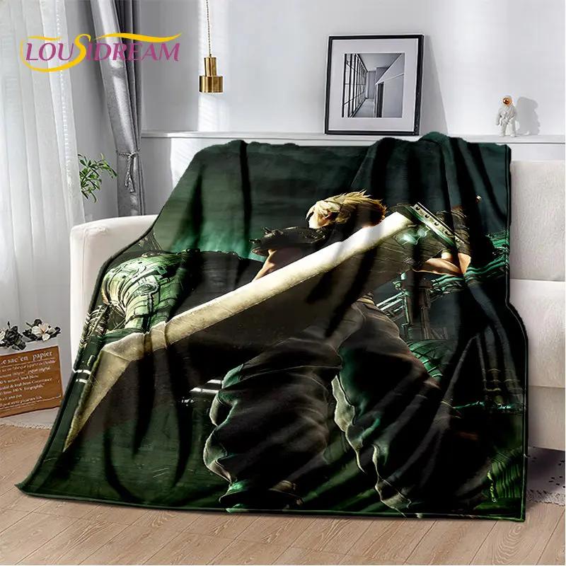 Final Fantasy Series Games Gamer Weiche Plüschdecke, Flanelldecke, Überwurfdecke für Wohnzimmer, Schlafzimmer, Bett, Sofa, Picknick-Abdeckung