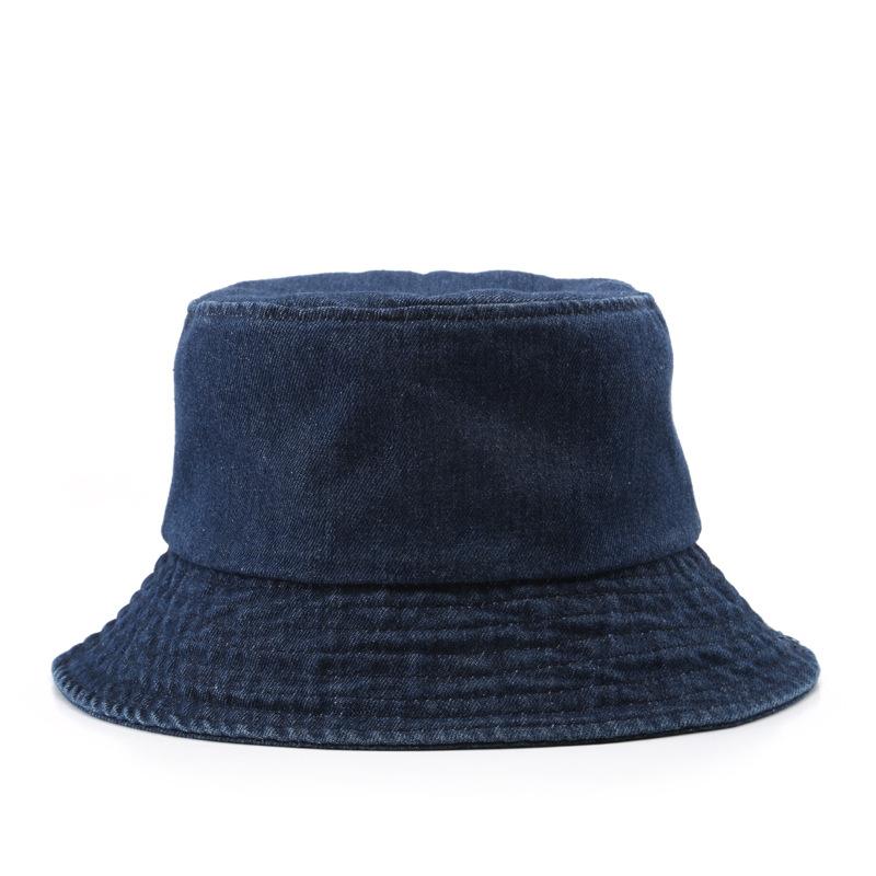 

Denim Bucket Hat for Men Women Washed Cotton Fisherman Cap Unisex Retro Summer Sun Hat чорний