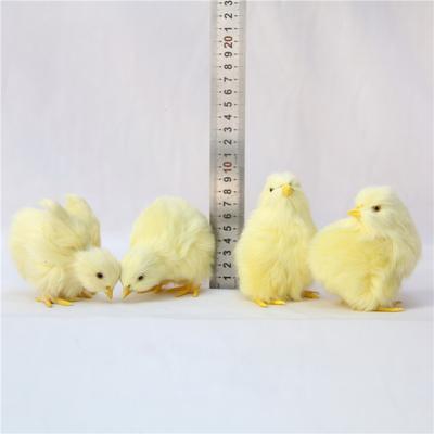 Mini Sne Model Lovely Doll Easter Plush Chick Kids Toy Lifelike Bird Simulation Furry Chicken Home Party Decorations