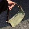 Lässige grüne Achseltasche Damen Neu Vintage Hot Girls Leder Einfarbige Schultertasche Weiblich Retro Elegante Handtasche Geldbörse