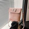 2025 Large Capacity New Popular Bow Casual Texture Foreign Style Fashion Crossbody Shoulder Bucket Bag Female Small