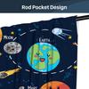 Sonnensystem Universum Fenstergardinen Kinder Jungen Weltall Planet Lernen Studie Wissen Galaxie Polyester Vorhang Hergestellt Aus Mit Stangentasche Waschbar