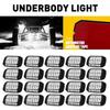 4-20X White LED Rock Lights Kit Offroad Truck Underbody Underglow Neon Universal