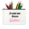 Thanks Atsem French Print Woman Makeup Wash Pouch Storage Bag Makeup Bag School Stationery Supplies Pencil Case Travel Best Gift