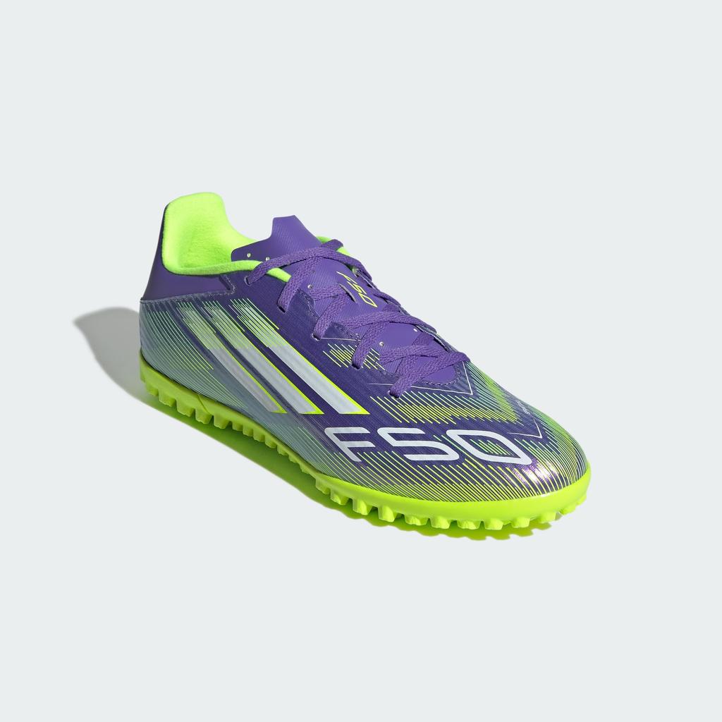 Adidas F50 Club TF NIL89 Futsal Purple Lemon Size Cm Shoes, Rush/Footwear White/Lucid (JI0026), 29.0