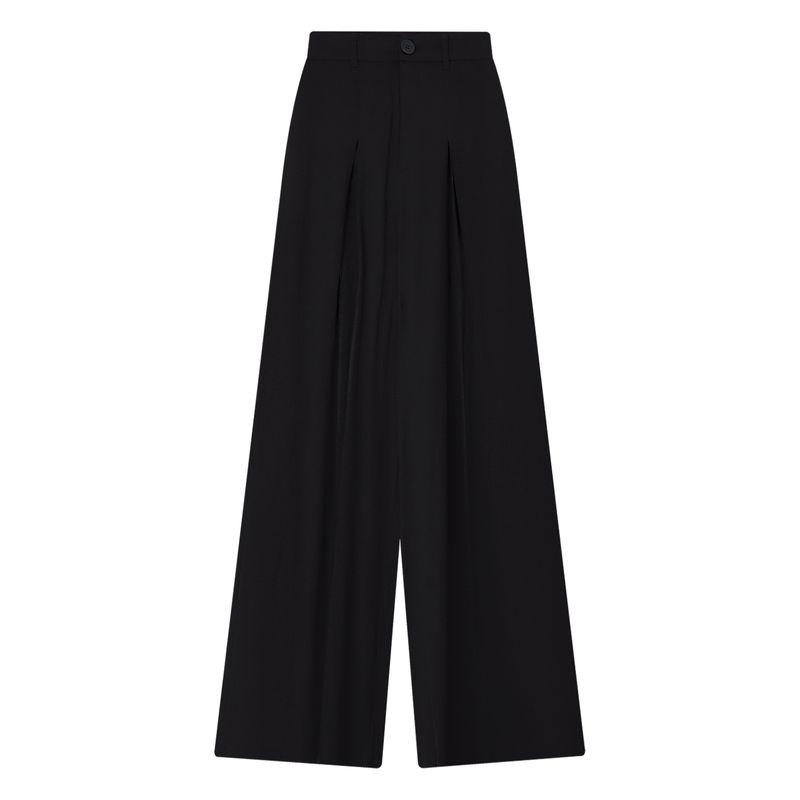 Kumikumi Casual White Suit Halterneck Vest Female Summer High Waist Drape Slim-Fit Wide-Leg Pants Two-piece Set