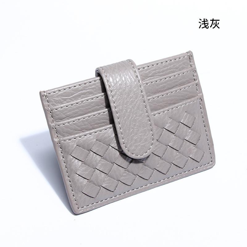 Kleine und exquisite Multi-Kartentasche, handgewebte, modische, einfache, ultradünne Geldbörse für Damen