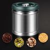 Vacuum Seal Container With 304 Stainless Steels Construction Kitchen Canister Metal Dry Goods Storage Organiser