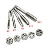 Adjustable Taps Dies Taper Drill Threading Kit Wrench Metric Screw Tools M6/7/8/10/12 for Wood Plastic Soft Metal Steel