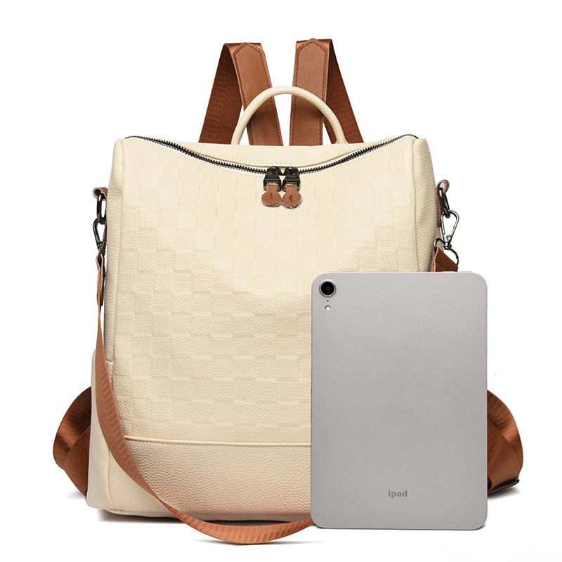 Fashion Backpack Female Soft Leather Rucksack Women Shoulder Bag Ladies Travel Back Pack Large Capacity Dayback Bookbag for Girl