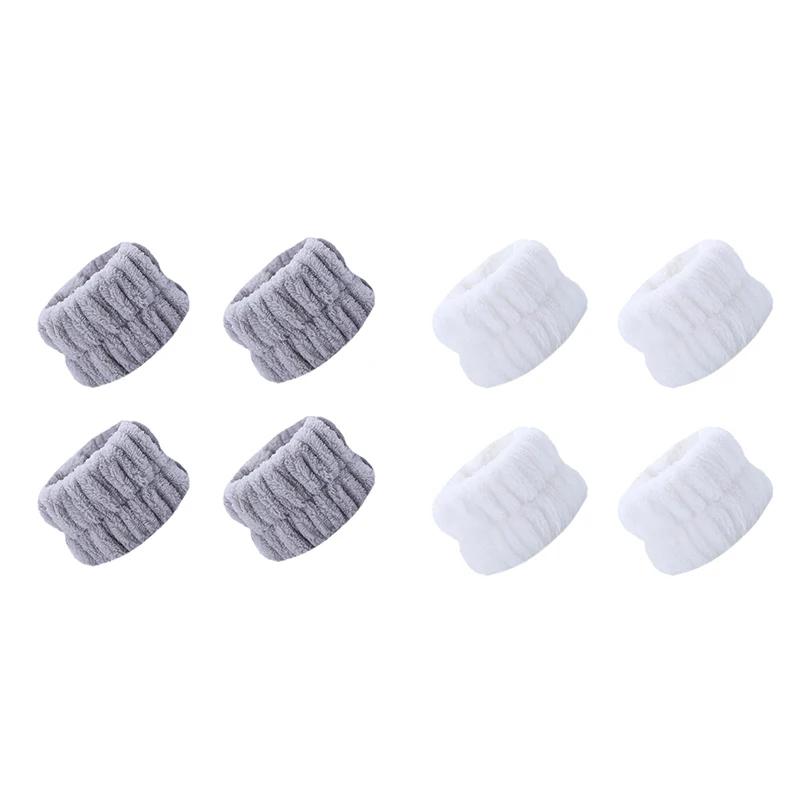 2/4/8PCS Reusable Wrist Washband Microfiber Wash Towel Band Wristband for Washing Face Women Girl Yoga Sport Wrist Sweatband