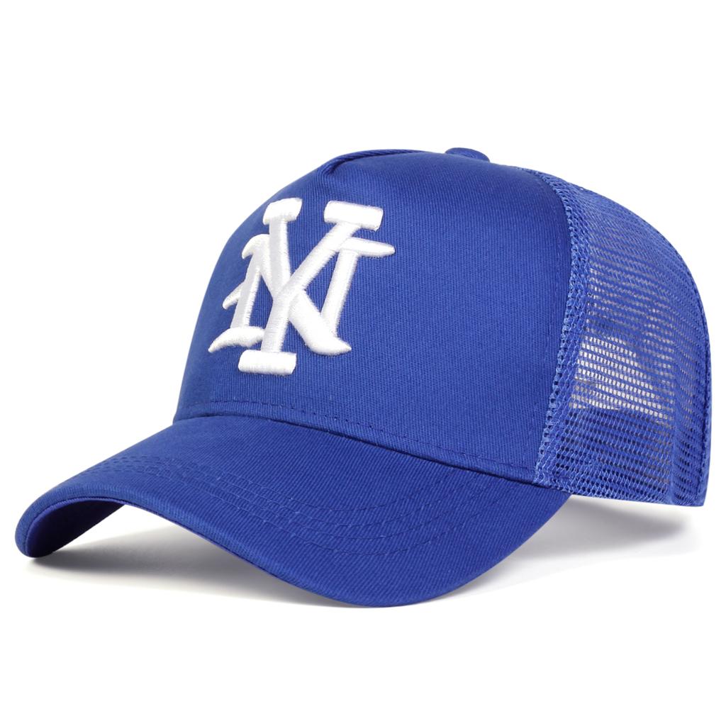 Unisex Buchstaben Kreuz Stickerei Verstellbare Hip Hop Baseballkappe Atmungsaktives Mesh Sonnenhüte Frühling Sommer Outdoor Sport Reisen für Damen Herren