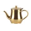 500ml Capacity Coffee Tea Kettle Mesh Filter Stainless Steel Stainless Steel Tea Pot Gold Tea Pot with Filter Kitchen Use