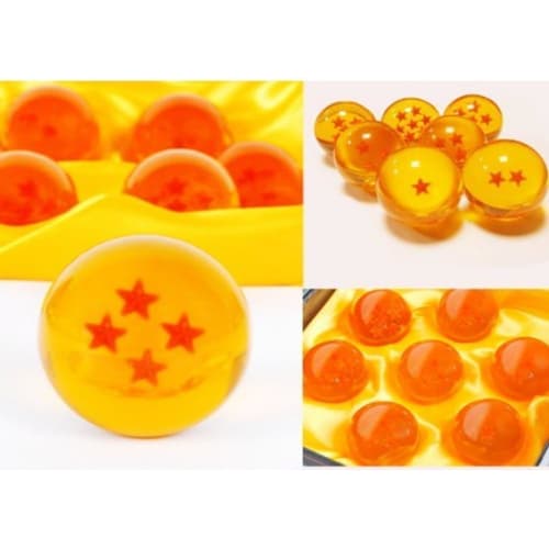 Dragon Ball (DRAGON BALL) Shenron Summoning Crystal Dragon Ball Set of 7, 4.3cm Crystal, Resin, Glass Ball, Transparent Dragon Ball, Cosplay Prop with