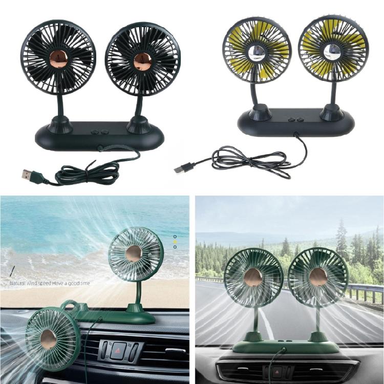 Adjustable Car Auto Air Cooling Dual for Head Fan Summer Low Noise Car Auto Cool
