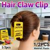 1/2pcs Overstimulated Caution Sign Plastic Hair Claw Clip Funny Do Not Approach Gift for Coworkers Friends Secure Hold