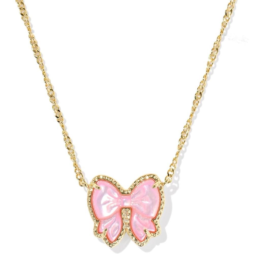 

A 1Pc Mother-Of-Pearl Bow Pendant Necklace, High-End And Luxurious, A Perfect Valentine s Day And Birthday Gift For Girls. 45cm