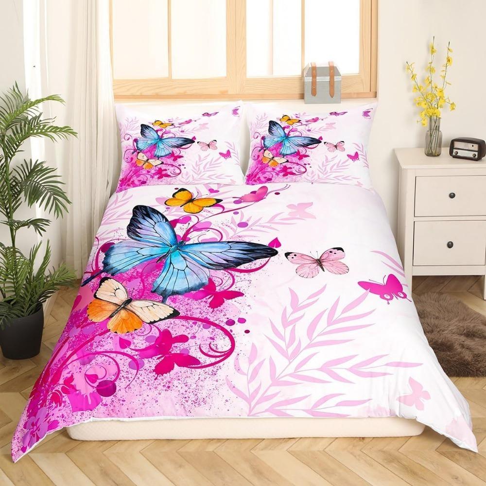 Girls White Swan 3D Duvet Cover Set Microfibre Duvet Cover with Zip and 2 Pillowcases Cartoon Ballerina  Children's Bed Linen