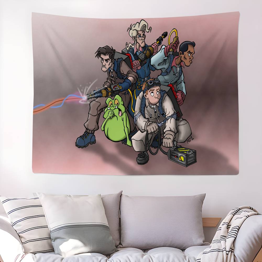 Movie GGhostbusters Anime Tapestry Hippie Flower Wall Carpets Dorm Decor Cheap Hippie Wall Hanging