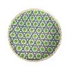 Bohemian Stil Bambus Gewebter Obstkorb Handgewebte Textur Runde Form Handgemachte Bambus Schale Buntes Sieb Haushalt