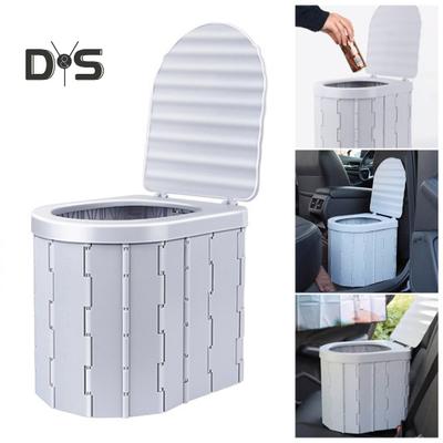 Tragbares Klapp-WC für Erwachsene mit Deckel, 20 Müllsäcke, strapazierfähig, für Outdoor-Camping, Wandern, Wohnmobil, Reisen, Roadtrip, Auto, multifunktionales zusammenklappbares Töpfchen
