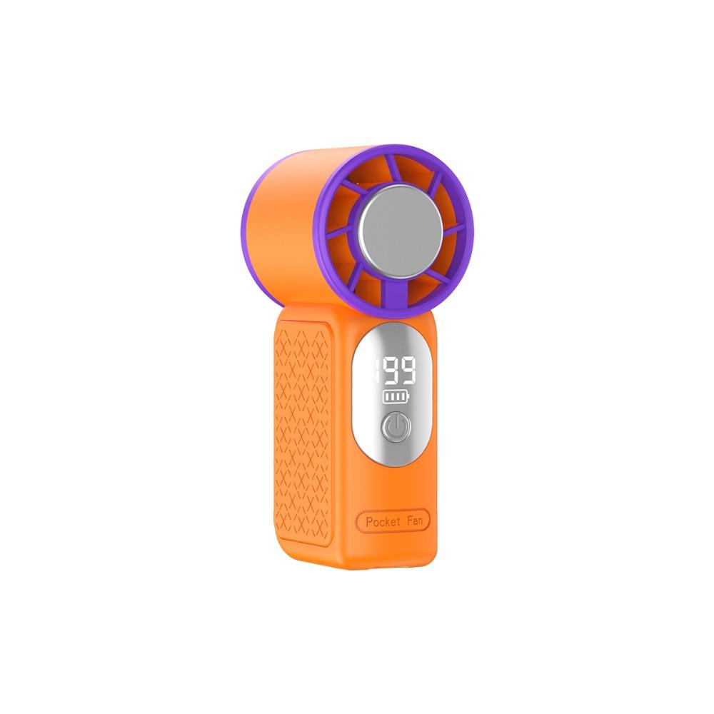 

LED Display Mini Fan High Speed Small Electric Fan Multi-functional Handheld Turbo Fan Travel оранжевый