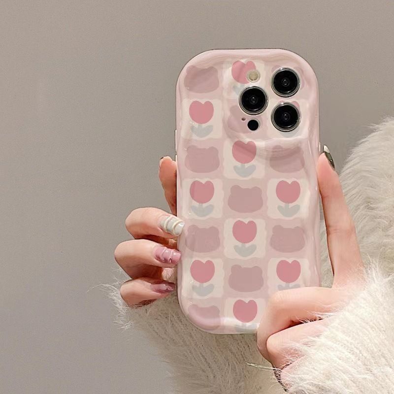 

Fresh Little Flowers Wavy Phone Case For Samsung Galaxy S26 S24 S25 S23 Ultra S22 S21 S20 Plus FE Soft Protection Back Cover Galaxy S20 Ultra