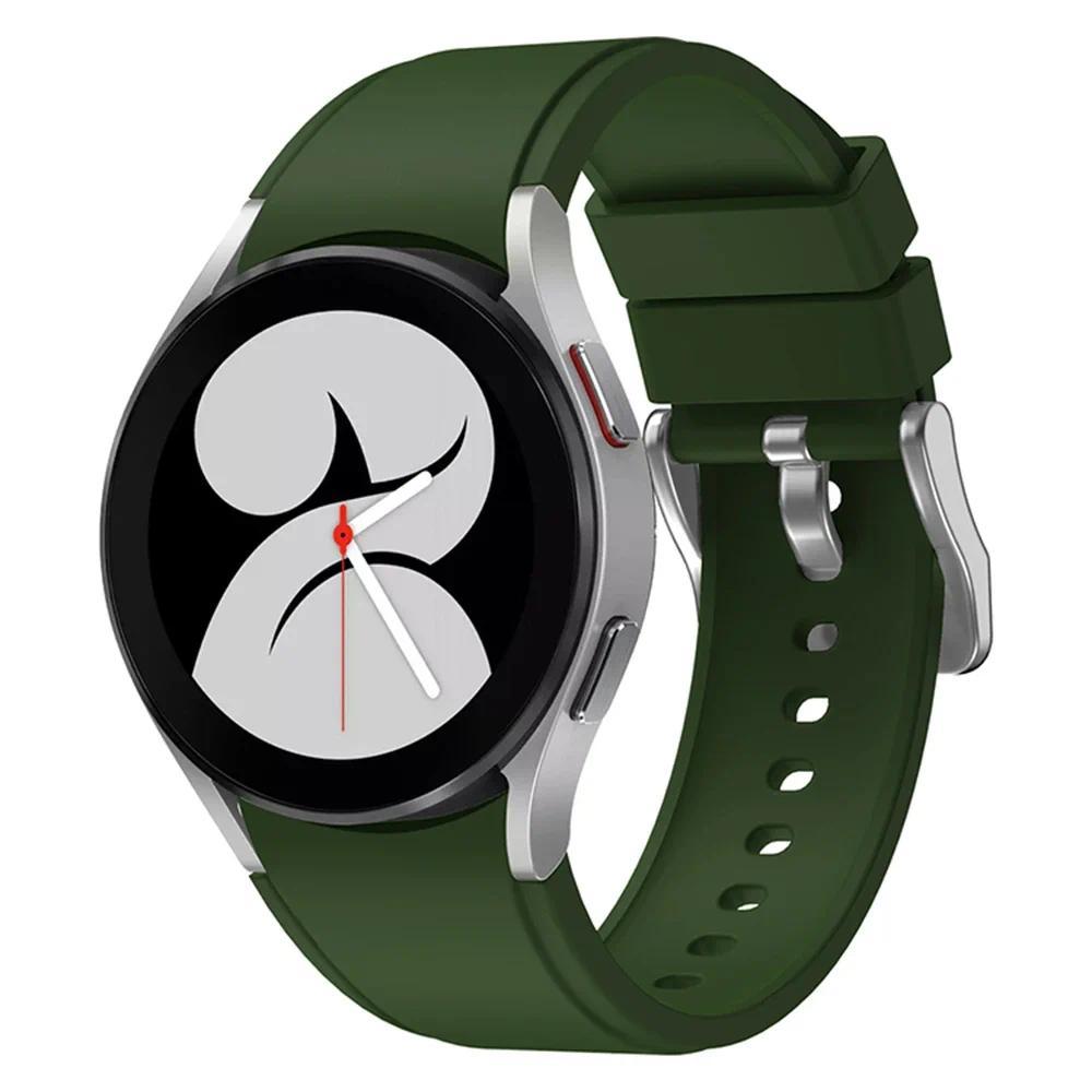20mm Silicone Strap For Samsung Galaxy Watch 7 6 5 4 44mm 40mm 5 Pro 45mm No Gap Comfortable Wristband Watch 6 Classic 47mm 46mm