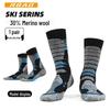 30% Merino Wool Outdoor Hiking Mid-Tube Socks - Thick & Warm for Sports & Mountaineering