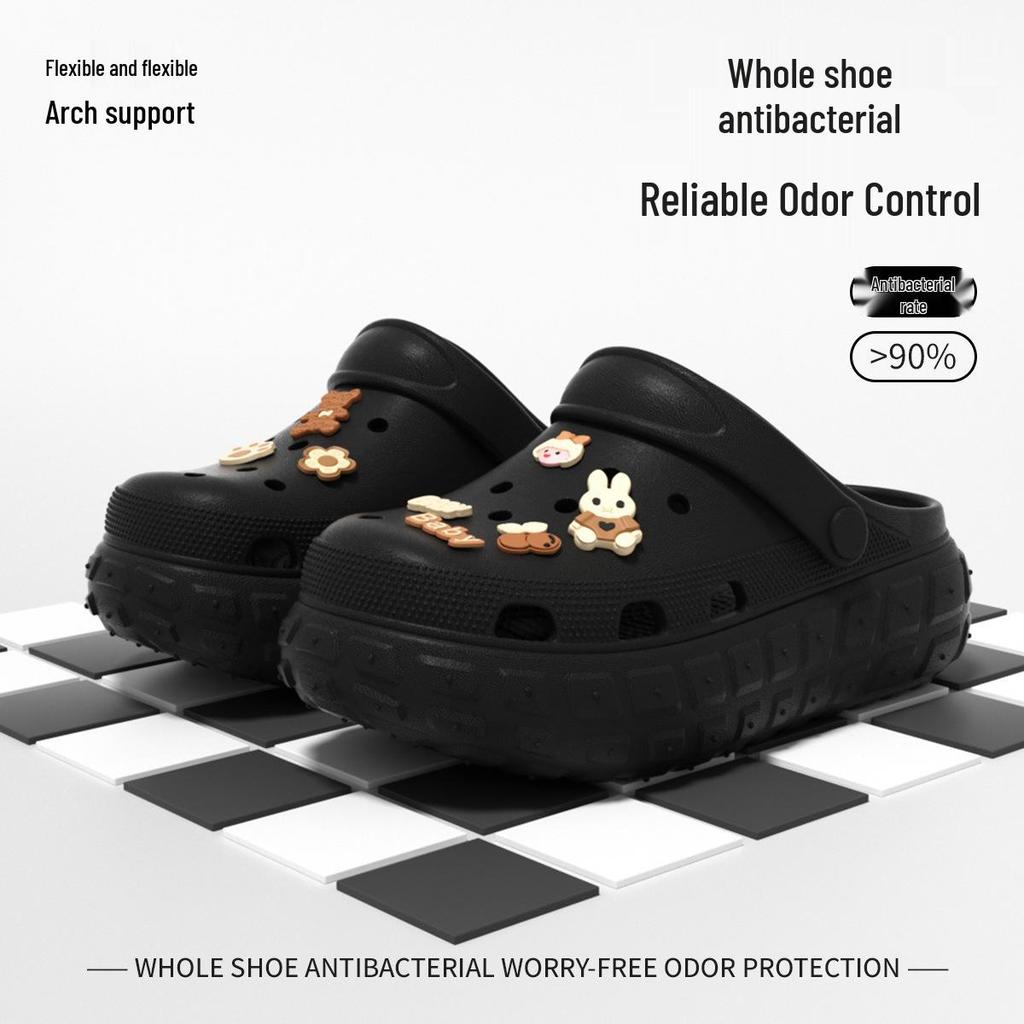 Women's Platform Clog Sandals: Non-Slip, Breathable, Wear-Resistant for Home & Beach