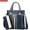 Men's Oxford Cloth Vertical Crossbody Shoulder Bag - Business Casual Style