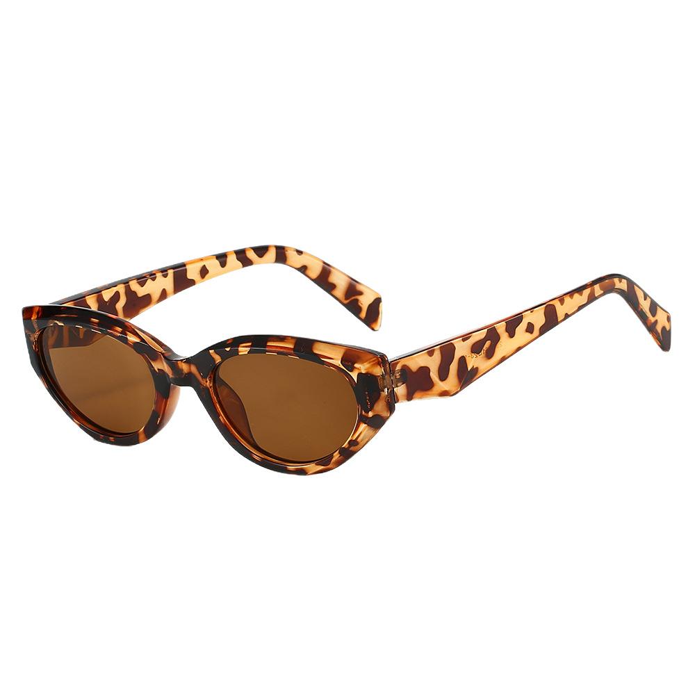 Small frame cat eye new women's sunglasses fashion glasses European and American beach sunscreen retro Internet celebrity sunglasses men