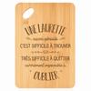 Cutting Board / Appetizer Tray - PLANETEE - A Laurette Also Great (engraved Gift) - Bamboo - 30x20x1 Cm - Hole 24 Mm