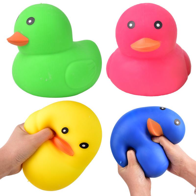 Große TPR Dekompressions-Enten Spielzeug - Weiches Gummi, Langsamer Rückprall Cartoon Quetschspielzeug für Kinder