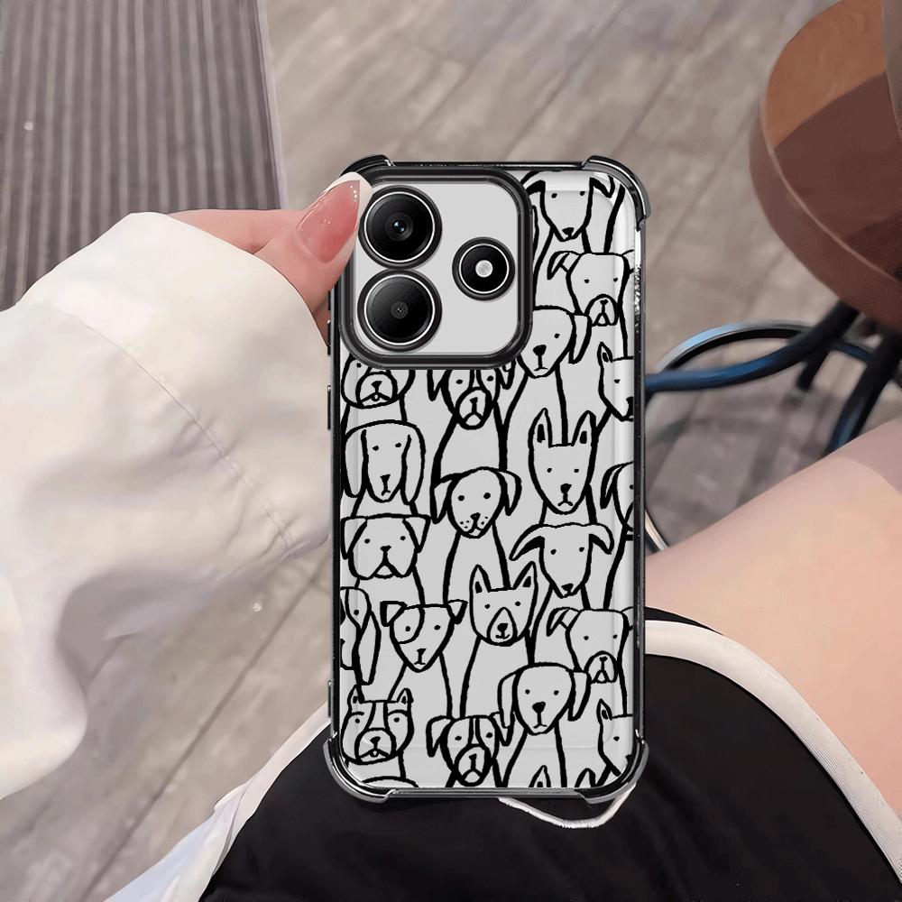 Case for Redmi Note 14 Pro Plus 12 11s A3 A5 9 Pro 11 Note 13 K80 10 Lite 13C Phone Cover Cartoon Wolf Dog