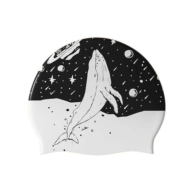 Silicone Swimming Cap Women's Long Hair Waterproof Non-head Professional Swimming Cap Fashion Adult