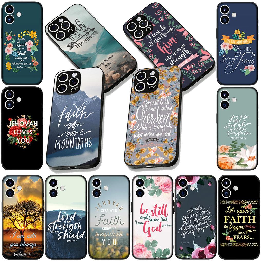 Bible Verse Christian Jehovah God Phone Cover for Apple iPhone 17 16 14 15 Pro Max Plus 15+ 16E XR ProMax Air 16+ Soft Case