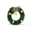 1PC Green Cute Christmas Fridge Magnet Holiday Decor Magnetic Disc with Floral Wreath Gifts For Friends Plastic Home Decor