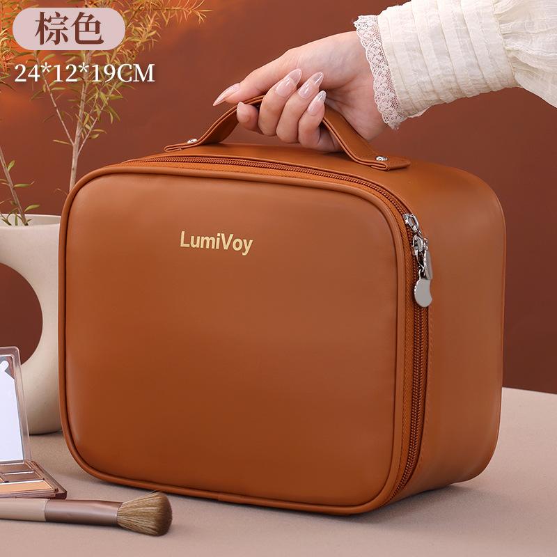 

Three Dimensional Multi-layer Travel Makeup Bag With Large Capacity Multiple Functions A Portable Suitcase Storage Toiletries Cosmetics