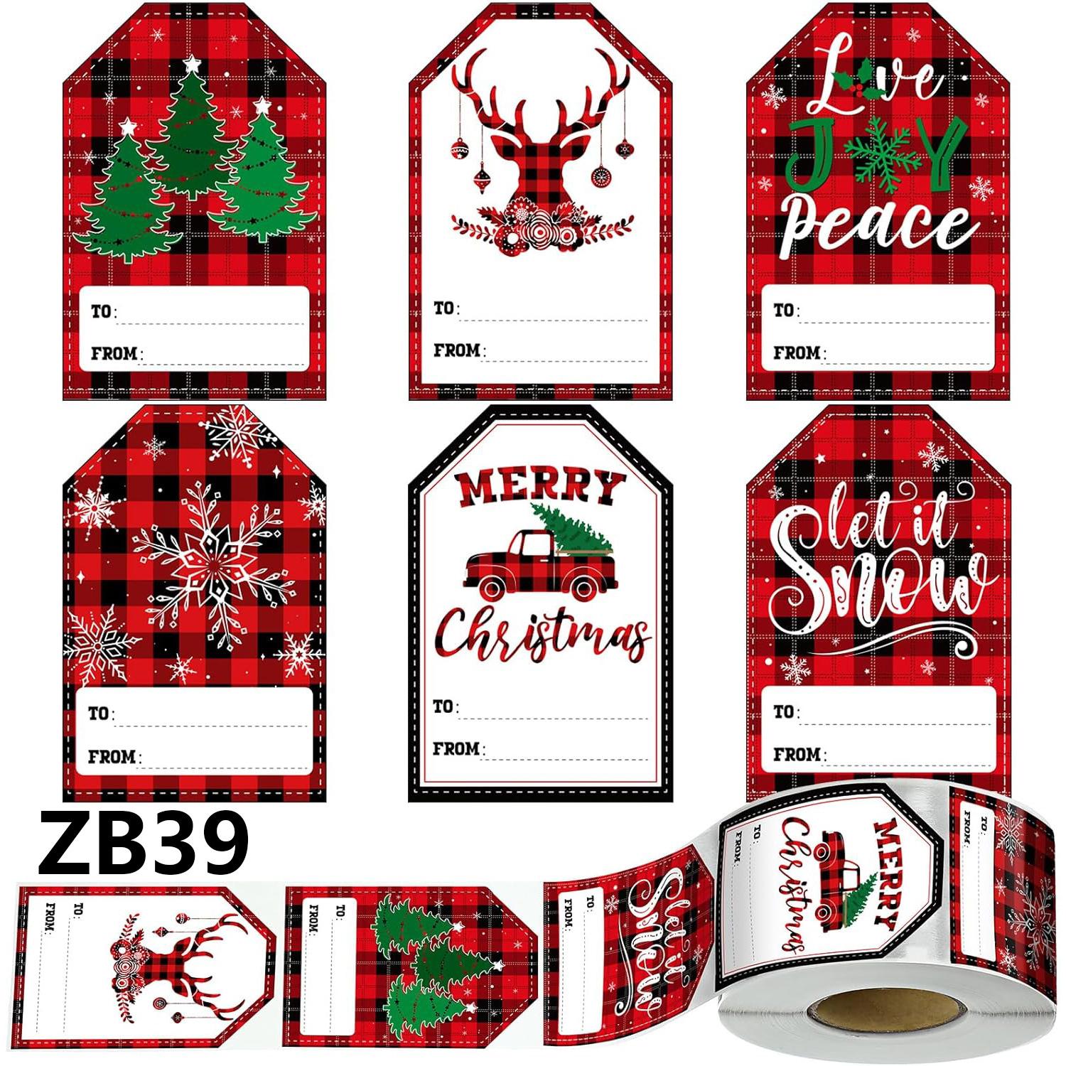100-500Pcs High-Quality Red High-Quality Merry High-Quality Christmas High-Quality Stickers High-Quality Party High-Quality Christmas High-Quality