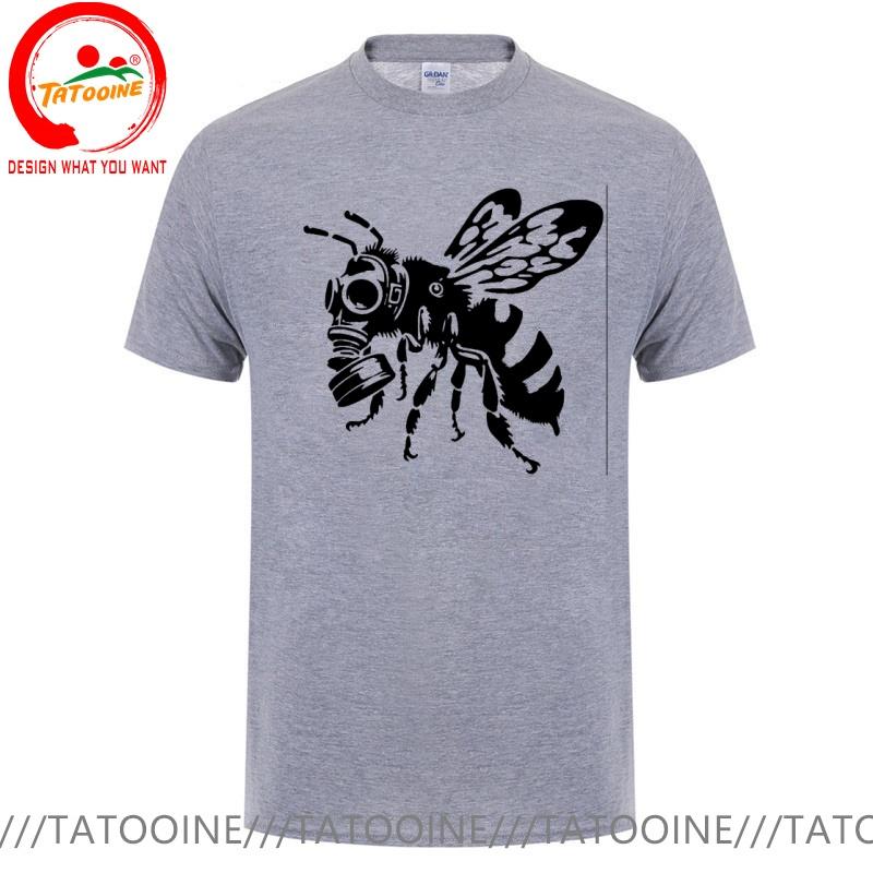 Funny Design Bee With Gasmask Sred Doublet Unisex Fashion Trendy Casual Clothing Stylish Tops Tee Shirt Leisure Tshirt Unisexs
