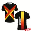 Fashion Germany Flag Graphic T Shirt Men Trendy 3D Printed Football Jersey Cool Streetwear Short Sleeve Oversized Tee Shirts