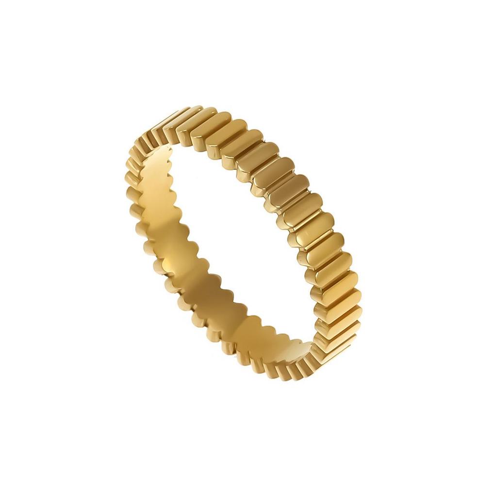 Gold and Silver Minimalist Index Finger Ring - European and American Style, Titanium Steel, Non-Fading Design.