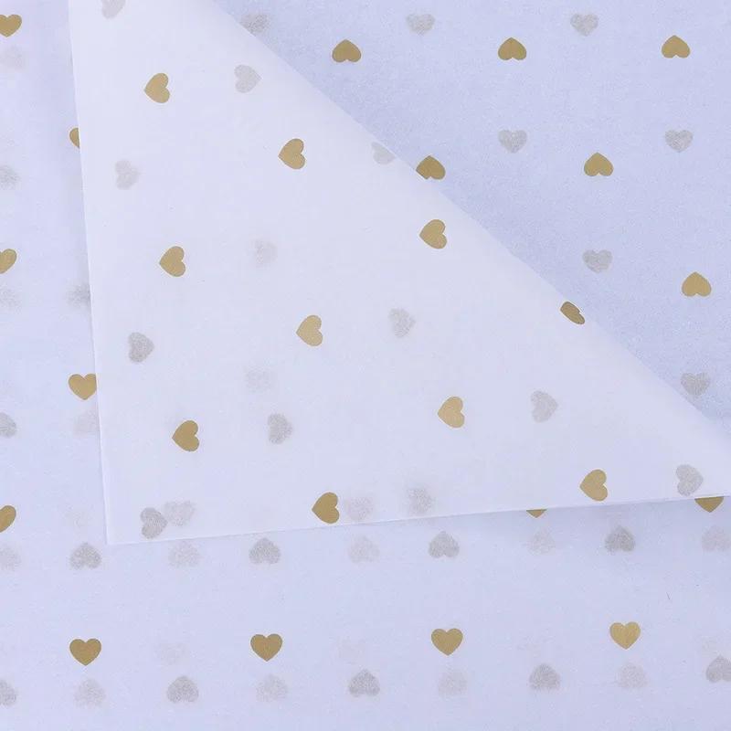 10 Sheets/lot 50*70 Cm Gift Wrapping Paper DIY Handmade Craft Star Love Dot Pattern Tissue Paper Floral Packaging Material