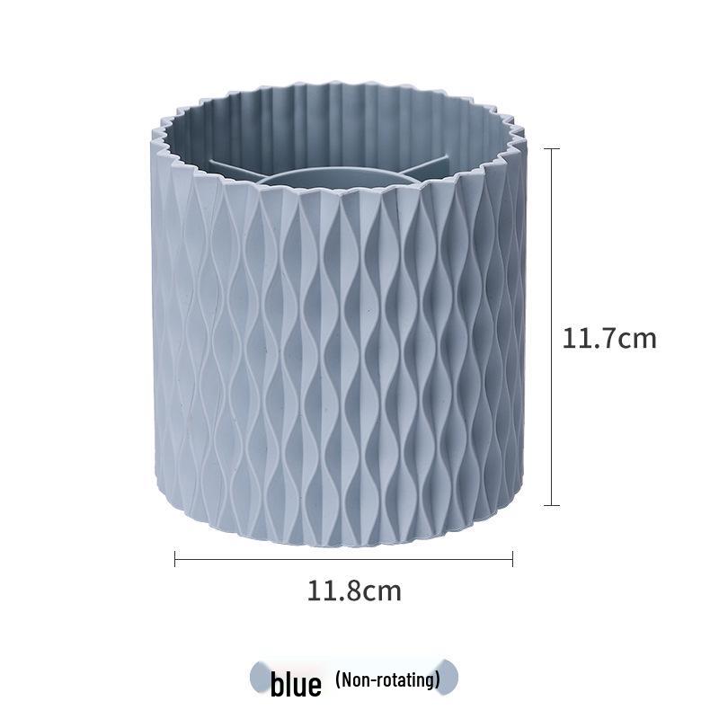 Rotatable Makeup Brush Storage Tube: Vanity Table Organizer for Brushes, Loose Powder, Blush, Eyeshadow, and Pens.