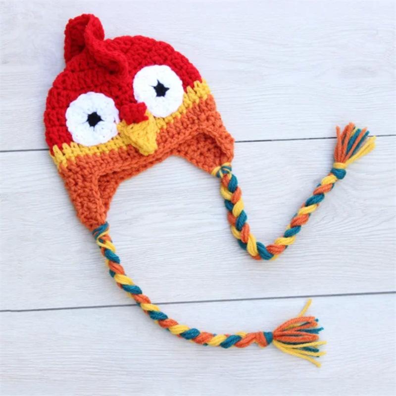 

Новый вязаный крючком забавный капюшон с крыльями, персонализированная забавная шапка для взрослых children 48-54cm